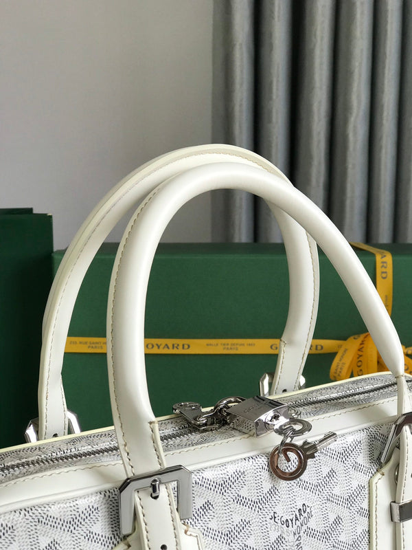 PORTADOCUMENTI AMBASSADE 35 IN TELA GOYARDINE BIANCA