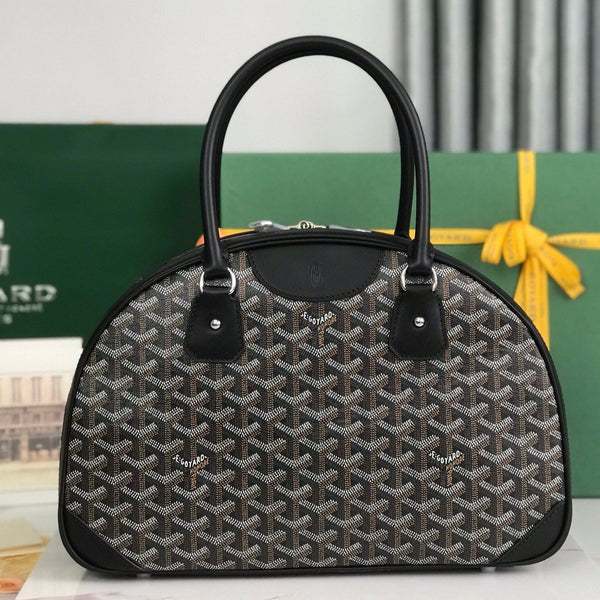 SAINT JEANNE BAG 35 IN BLACK GOYARDINE CANVAS AND CALFSKIN