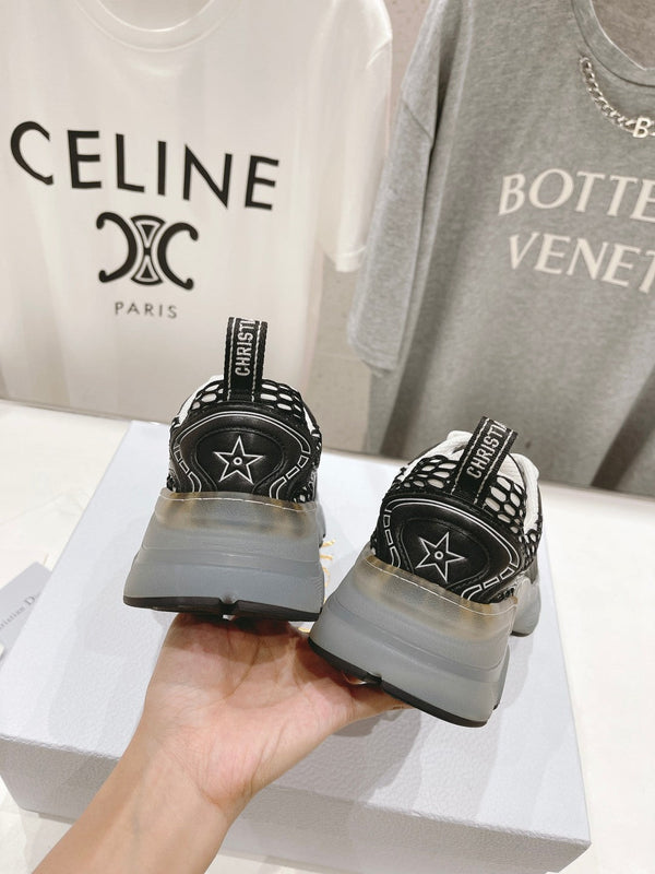 CD Vibe Sneaker Black Polyester Mesh Fabric And Lambskin