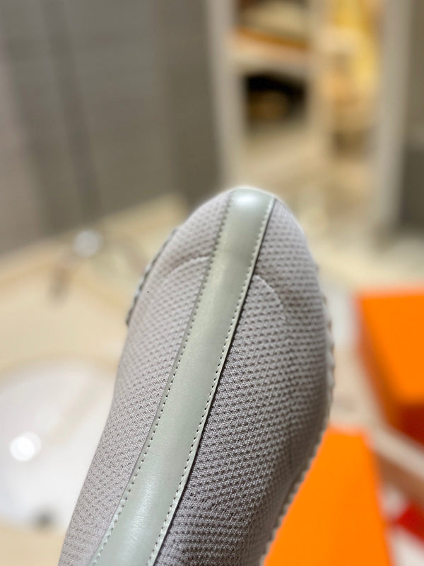 HM Fun Sneaker In Grey Mesh Fabric And Lambskin 983002