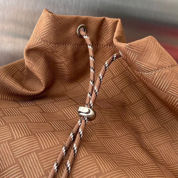 ZAINO ALTO 42 IN TESSUTO JACQUARD MARRONE RUSSET