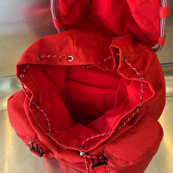 ZAINO ALTO 42 IN TESSUTO JACQUARD ROSSO CILIEGIA