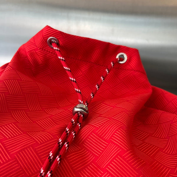 ZAINO ALTO 42 IN TESSUTO JACQUARD ROSSO CILIEGIA