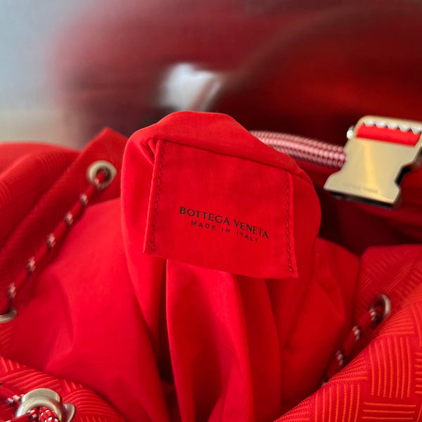 ZAINO ALTO 42 IN TESSUTO JACQUARD ROSSO CILIEGIA