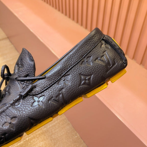 LV LOAFER IN BLACK EMBOSSED CALFSKIN