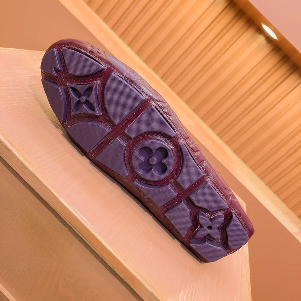 LV LOAFER IN JAM PURPLE EMBOSSED CALFSKIN