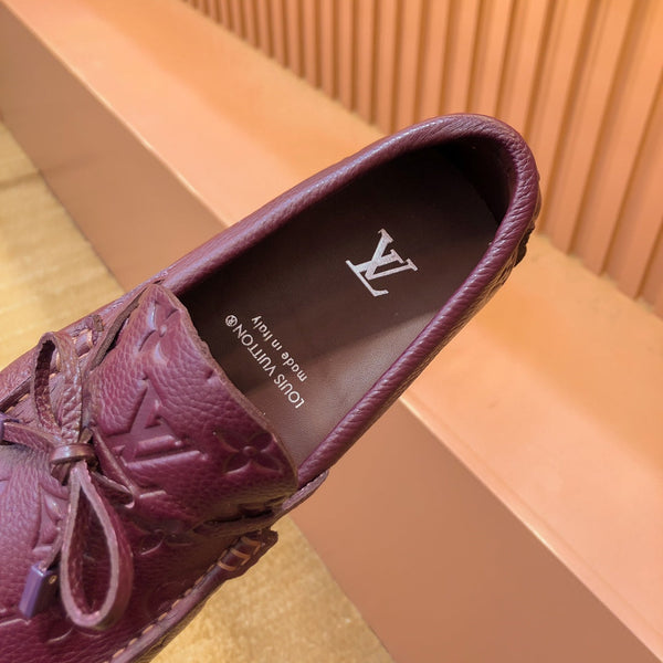 LV LOAFER IN JAM PURPLE EMBOSSED CALFSKIN