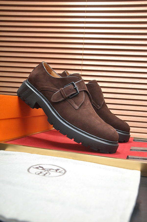 HM MONK STRAP BROWN SUEDE