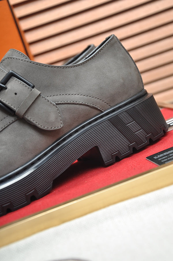 HM MONK STRAP GRAY SUEDE