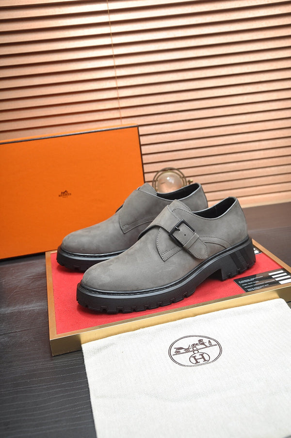 HM MONK STRAP GRAY SUEDE