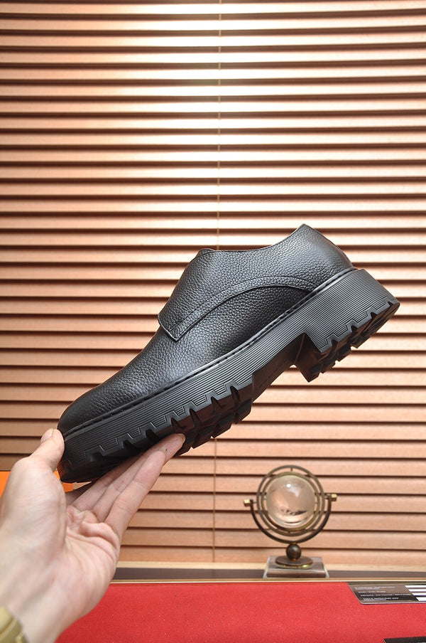 HM MONK STRAP BLACK GRAINED CALFSKIN