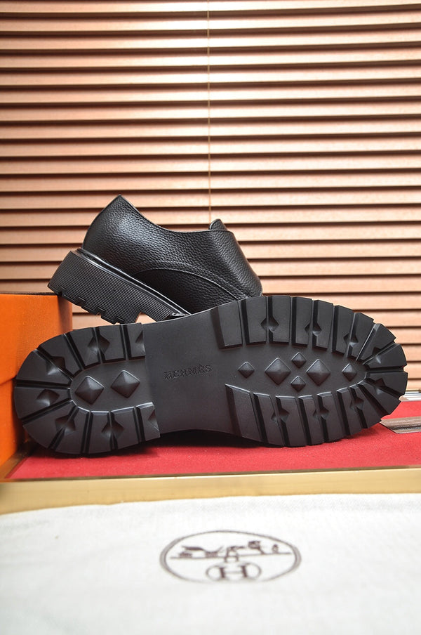 HM MONK STRAP BLACK GRAINED CALFSKIN