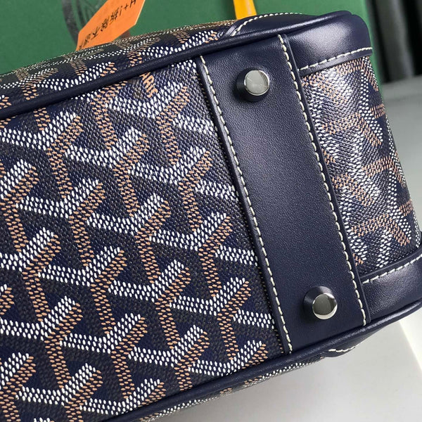 SAINT JEANNE BAG 35 IN OXFORD BLUE GOYARDINE CANVAS AND CALFSKIN