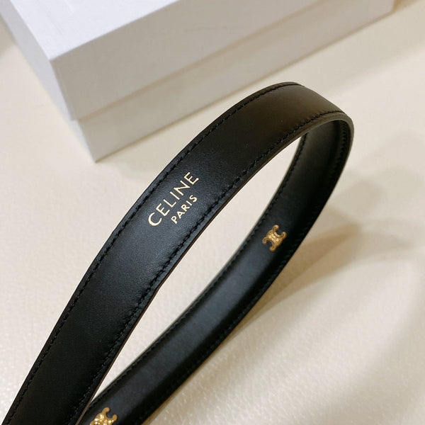 CEL 18mm Gold Belt Black Cowhide 176687