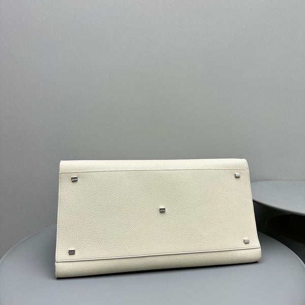 The Row Margaux 17 White Calfskin