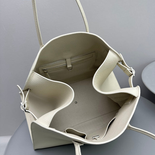 The Row Margaux 17 White Calfskin