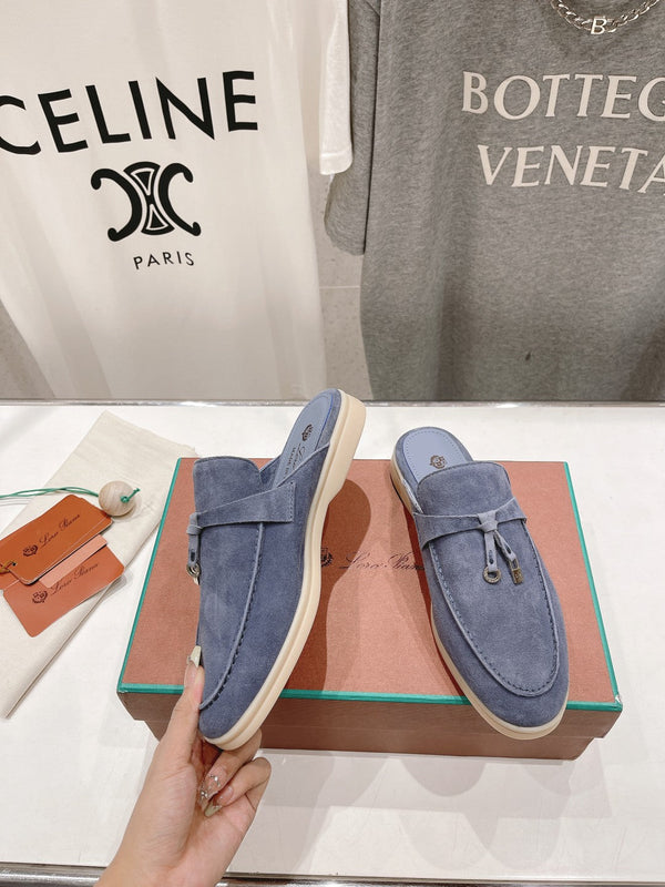 LP CHARMS WALK BABOUCHE LOAFERS CERULEAN SUEDE