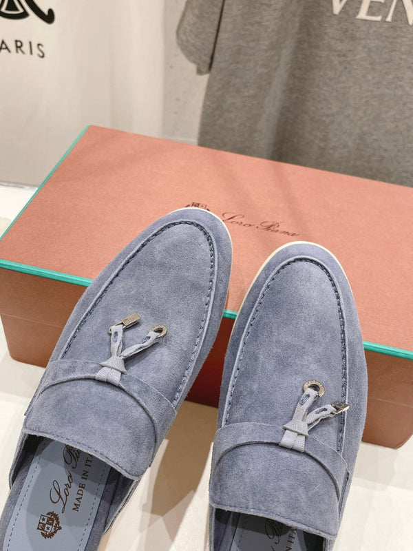 LP CHARMS WALK BABOUCHE LOAFERS CERULEAN SUEDE
