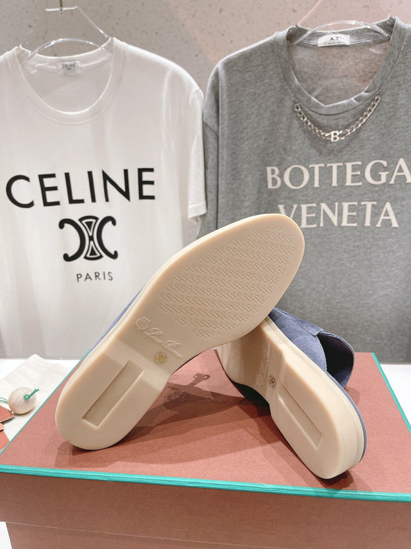 LP CHARMS WALK BABOUCHE LOAFERS CERULEAN SUEDE