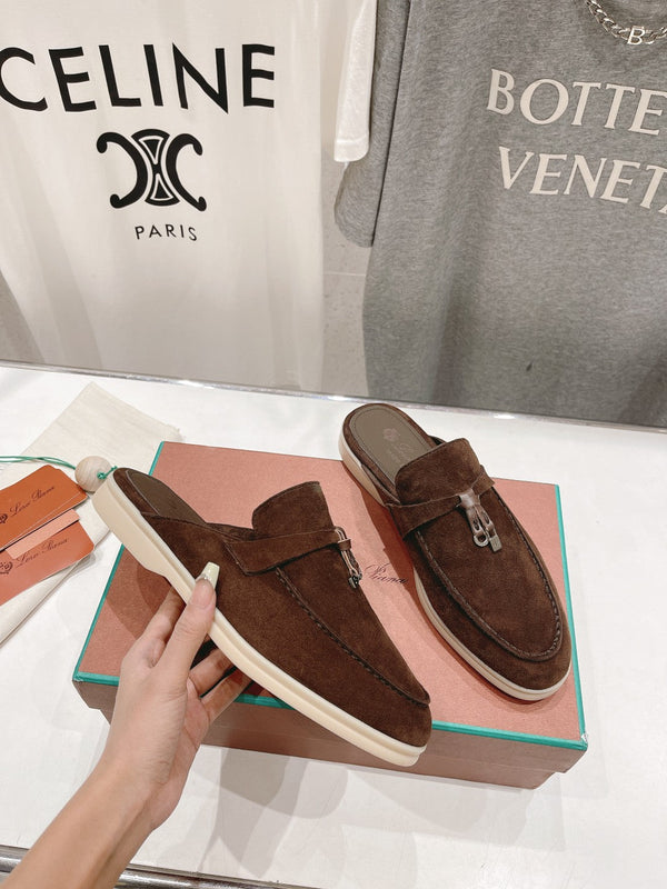 LP CHARMS WALK BABOUCHE LOAFERS BROWN SUEDE