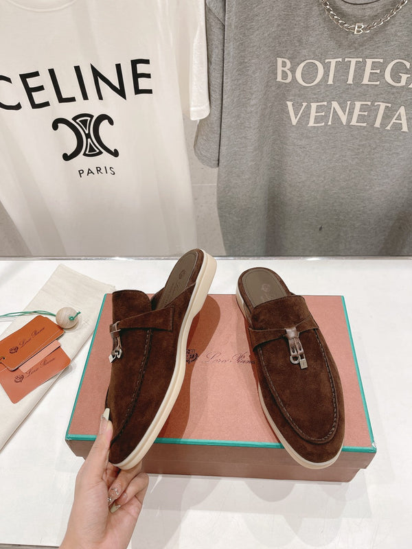 LP CHARMS WALK BABOUCHE LOAFERS BROWN SUEDE