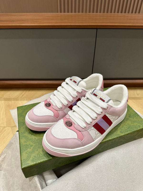 SCARPA DA STIVALETTO GG SCREENER DA DONNA IN PELLE DI VITELLO ROSA CHIARO