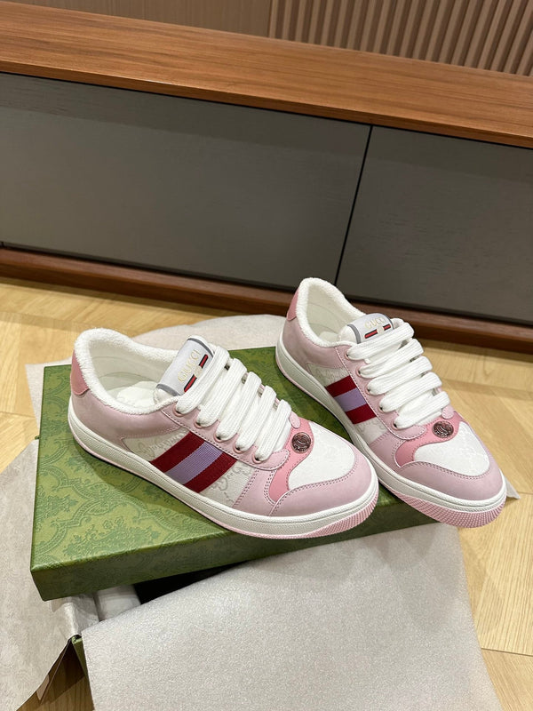 SCARPA DA STIVALETTO GG SCREENER DA DONNA IN PELLE DI VITELLO ROSA CHIARO