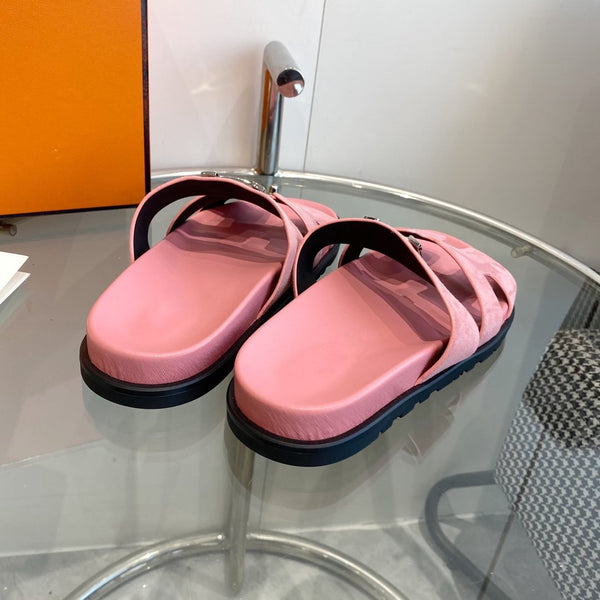 Chypre Sandal Pink Suede