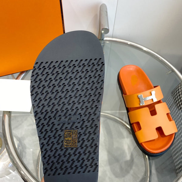 Chypre Sandal Orange Leather