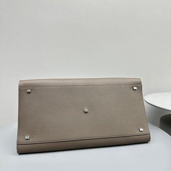 The Row Margaux 17 Taupe Calfskin