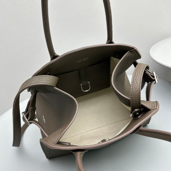 The Row Margaux 10 26cm Tote Bag In Grained Calfskin