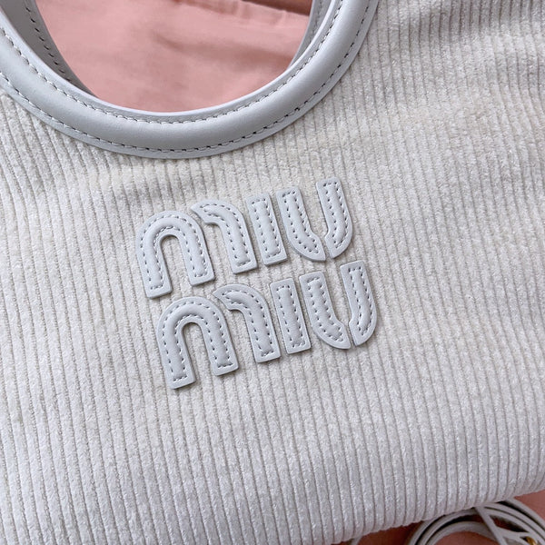 IVY HANDBAG 22 IN WHITE CANVAS