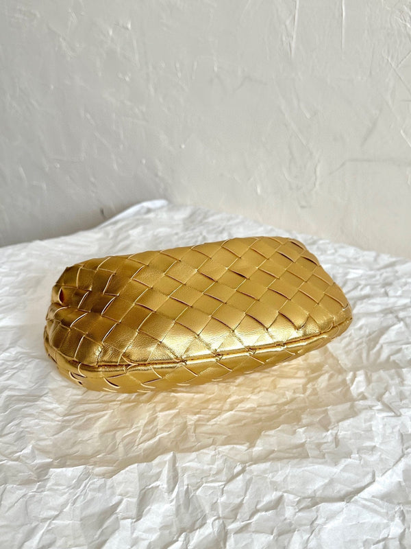 mini jodie 28 pelle di agnello metallizzata oro