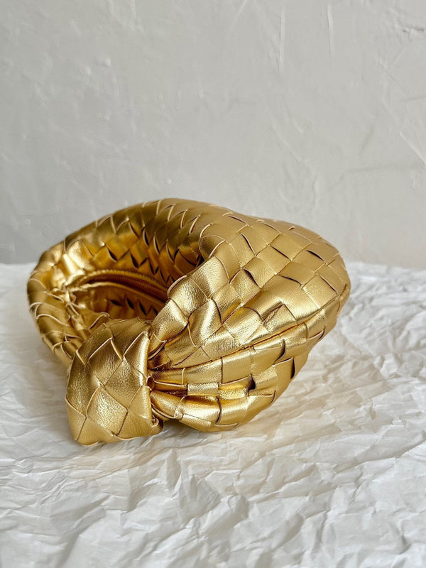 mini jodie 28 pelle di agnello metallizzata oro