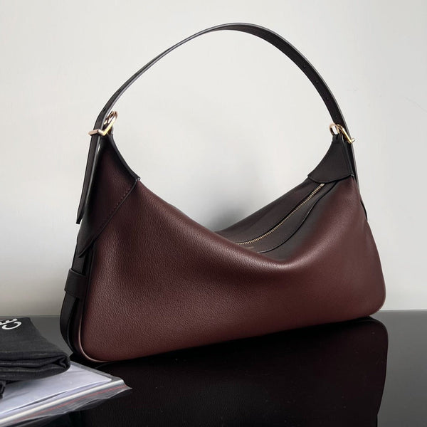 BORSA SOTTOASCELLO 34 PELLE DI VITELLO MORBIDA MARRONE