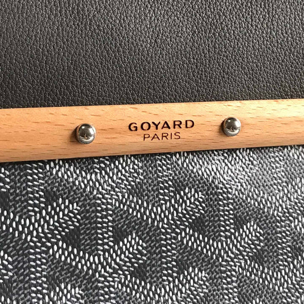 SAIGON SOUPLE BAG 34 IN GREY GOYARDINE CANVAS AND CALFSKIN