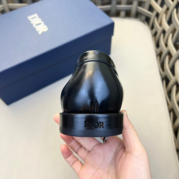 CD CODE LOAFER BLACK CALFSKIN WITH RED LOGO