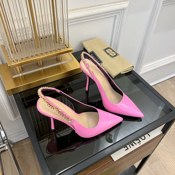 DÉCOLLETÉ GG SIGNORIA SLINGBACK IN PELLE DI AGNELLO TAFFY