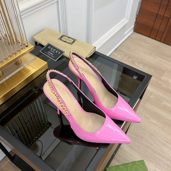 DÉCOLLETÉ GG SIGNORIA SLINGBACK IN PELLE DI AGNELLO TAFFY