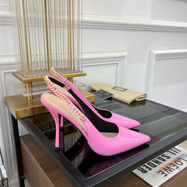 DÉCOLLETÉ GG SIGNORIA SLINGBACK IN PELLE DI AGNELLO TAFFY