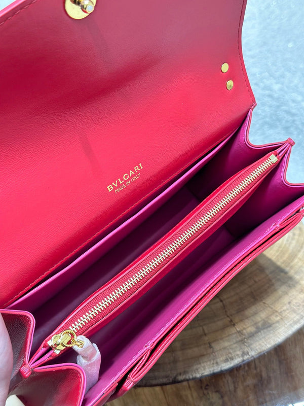 BVL Serpenti Forever Crossbody Bag 25cm Red Calfskin GHW 188660