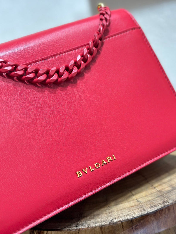 BVL Serpenti Forever Crossbody Bag 25cm Red Calfskin GHW 188660