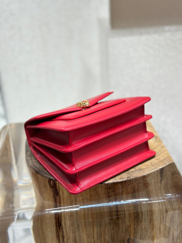 BVL Serpenti Forever Shoulder Bag 18cm Red Cowhide GHW 188662