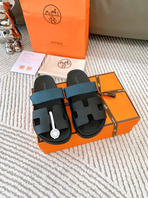 HM Chypre Sandal Black Mix Blue Navy Cowhide 963517