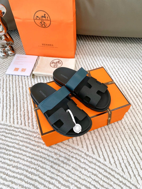 HM Chypre Sandal Black Mix Blue Navy Cowhide 963517