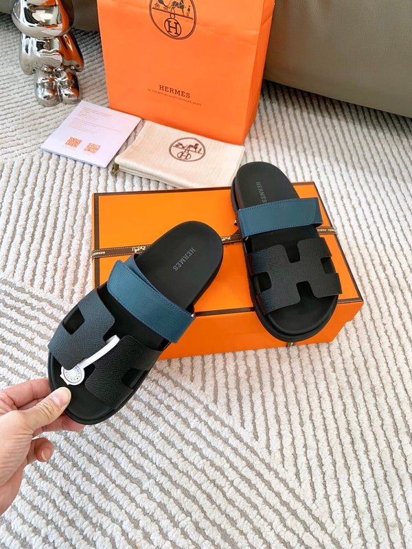 HM Chypre Sandal Black Mix Blue Navy Cowhide 963517