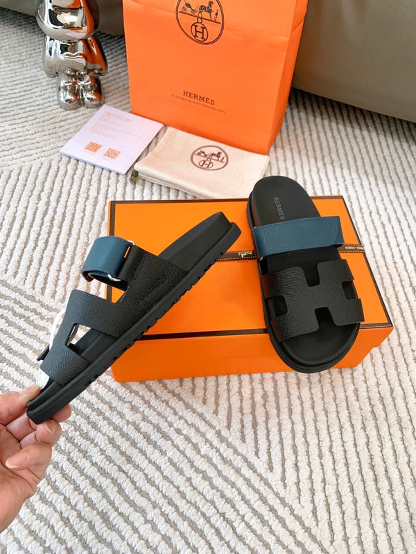 HM Chypre Sandal Black Mix Blue Navy Cowhide 963517