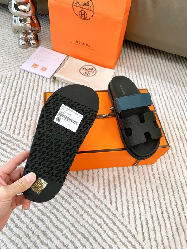 HM Chypre Sandal Black Mix Blue Navy Cowhide 963517