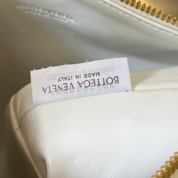 BORSA WALLACE 22 IN PELLE DI VITELLO BIANCO MIX ROSSO