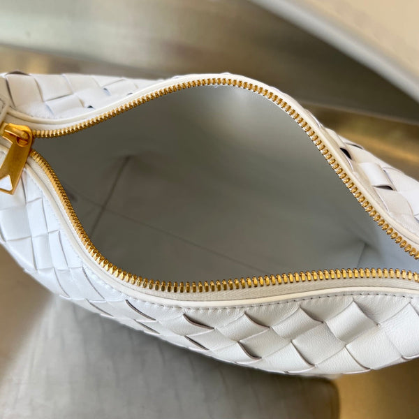 BORSA WALLACE 22 IN PELLE DI VITELLO BIANCO MIX ROSSO